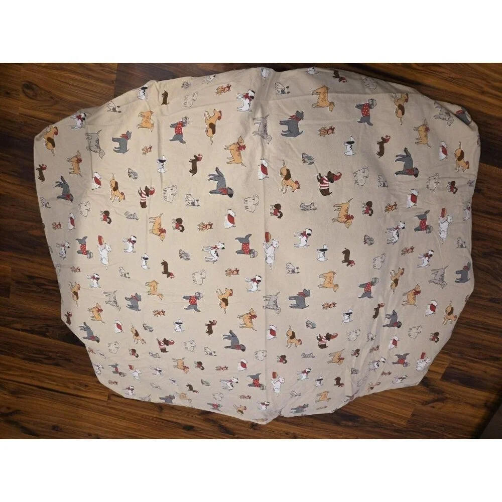 Cuddl Duds Twin Size Sheet Set Heavyweight Flannel 3Pc Dogs 100% Cotton